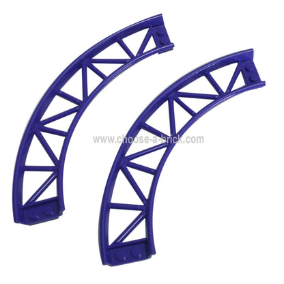  Train, Track Roller Coaster Curve, 90 degrees dark purple