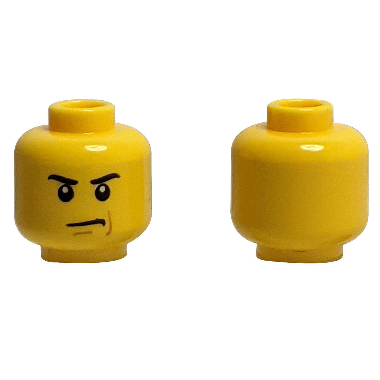 Minifigure Head with Angry Eyebrows & Scowl