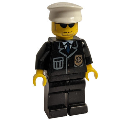 Police - City Suit with Blue Tie and Badge, Black Legs, Sunglasses, White Hat