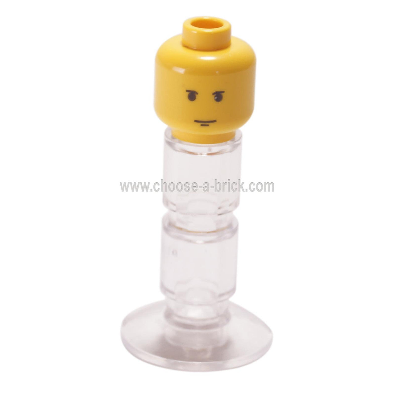  Yellow Minifigure, Head Male Small Black Eyebrows and Chin Dimple Pattern - Blocked Open Stud - LEGO Parts and Pieces