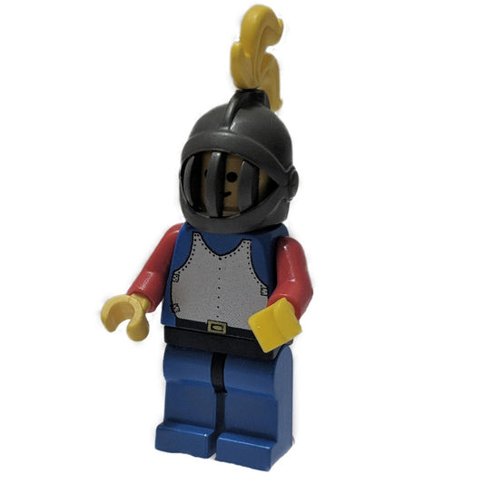 Breastplate - Blue with Red Arms, Blue Legs with Black Hips, Dark Gray Grille Helmet, Yellow Plume