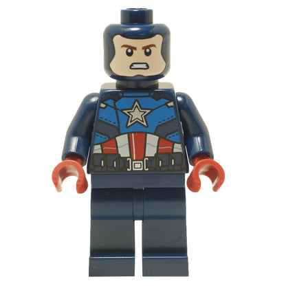 Captain America - Dark Blue Suit, Dark Blue Head, Dark Red Hands, Helmet