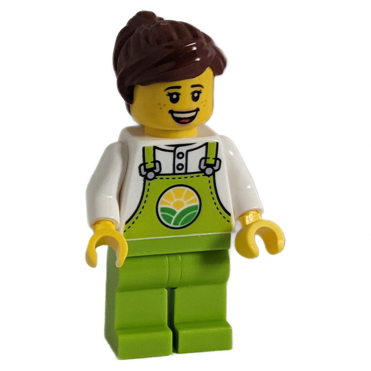 Female Farmer with Lime Overalls