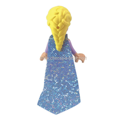 LEGO Minifigure - 	Elsa - Medium Blue Long Narrow Cape, Lavender Sleeves