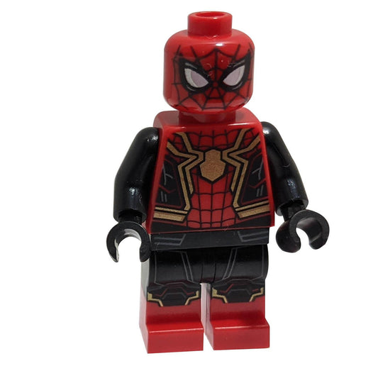 Spider-Man - Black and Red Suit, Large Gold Spider, Gold Knee Trim (Integrated Suit)