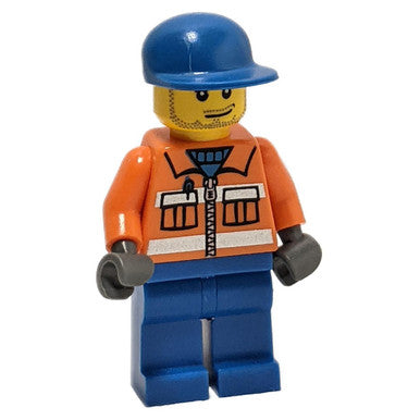 Ground Crew - Ready for Action with Orange Zipper Jacket & Blue Cap