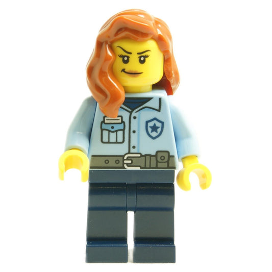 Female Police Officer with dark orange hair