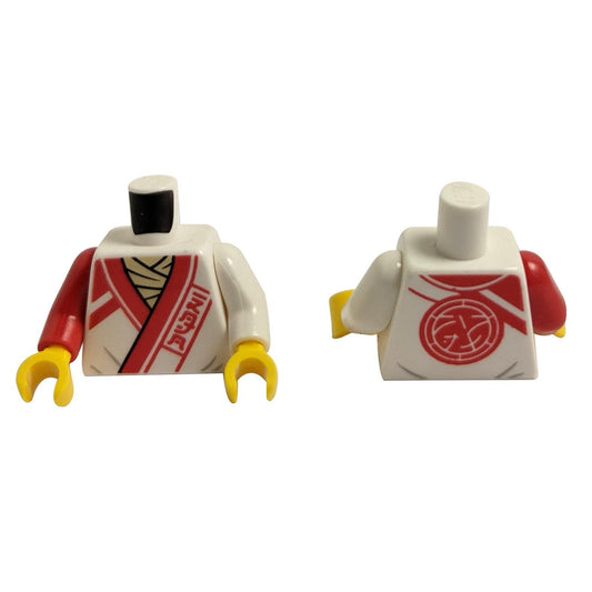 obe with Red Trim, Ninjago Logogram 'DOJO', Core Logo on Back Pattern