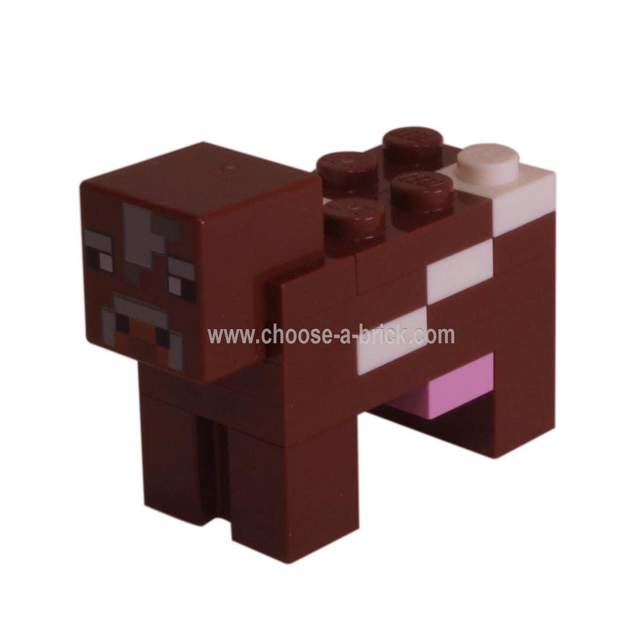 Minecraft Cow reddish brown Brick Built