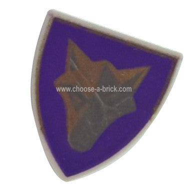 Shield Triangular with Purple and Gold Danju Wolf Pattern