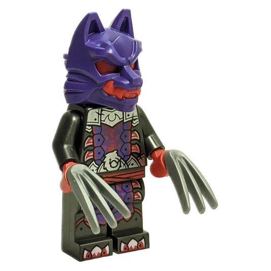 Wolf Mask Warrior - Dark Purple and Red Mask with weapon