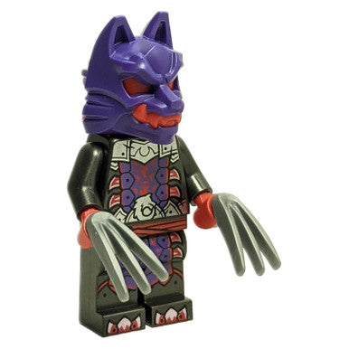 Wolf Mask Warrior - Dark Purple and Red Mask with weapon