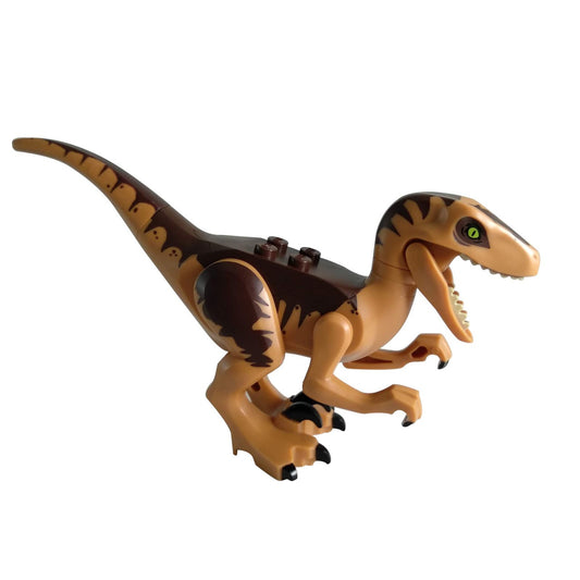 Raptor - Velociraptor with Dark Brown Back LEGO Dinosaurs right looking