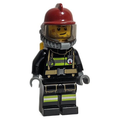 Firefighter with blue airtank