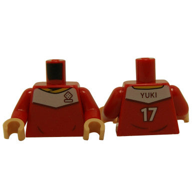 Torso Soccer Uniform with 'YUKI 17' on Back Pattern