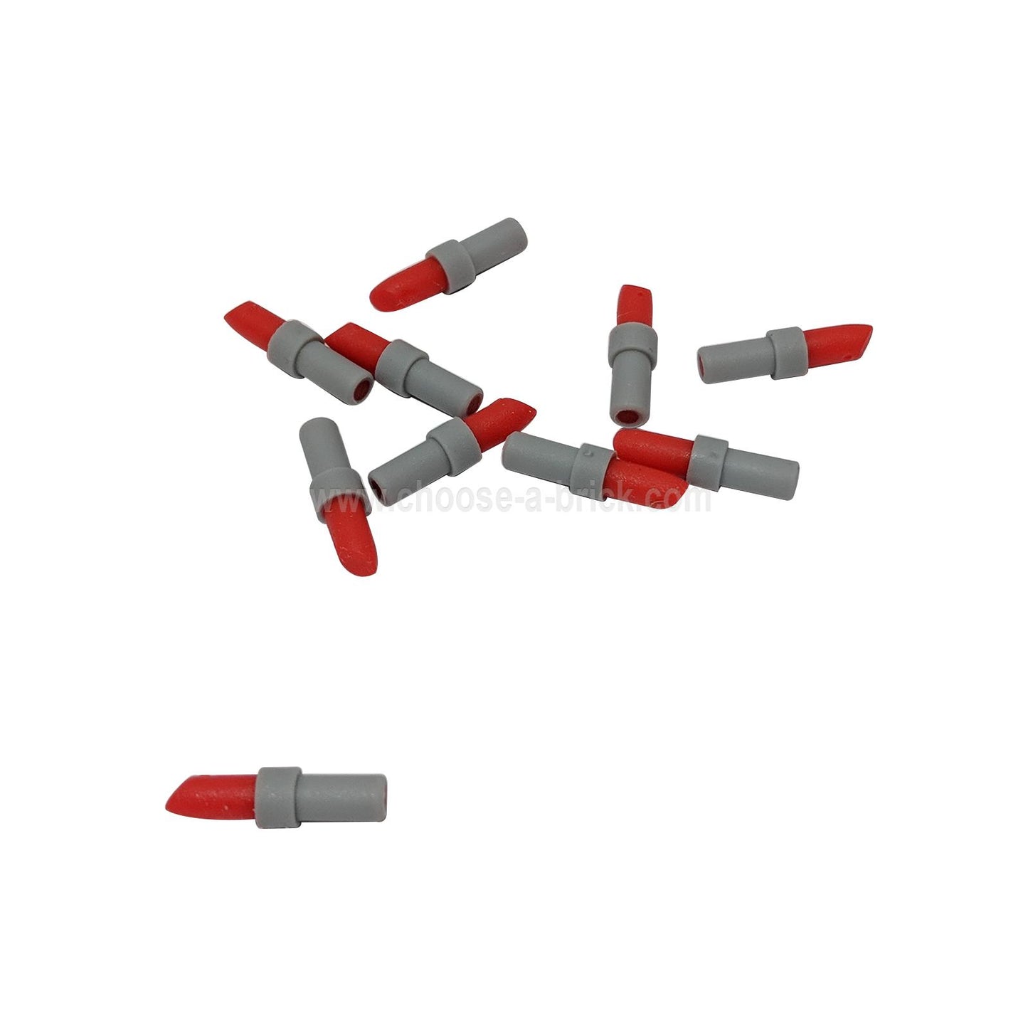 Minifigure, Utensil Lipstick with Light Bluish Gray Handle Pattern