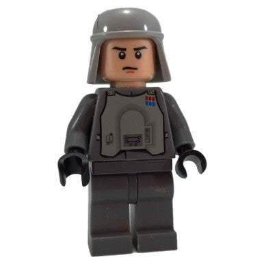 Imperial Officer with Battle Armor (Captain / Commandant / Commander) - Dark Bluish Gray Legs, Smirk