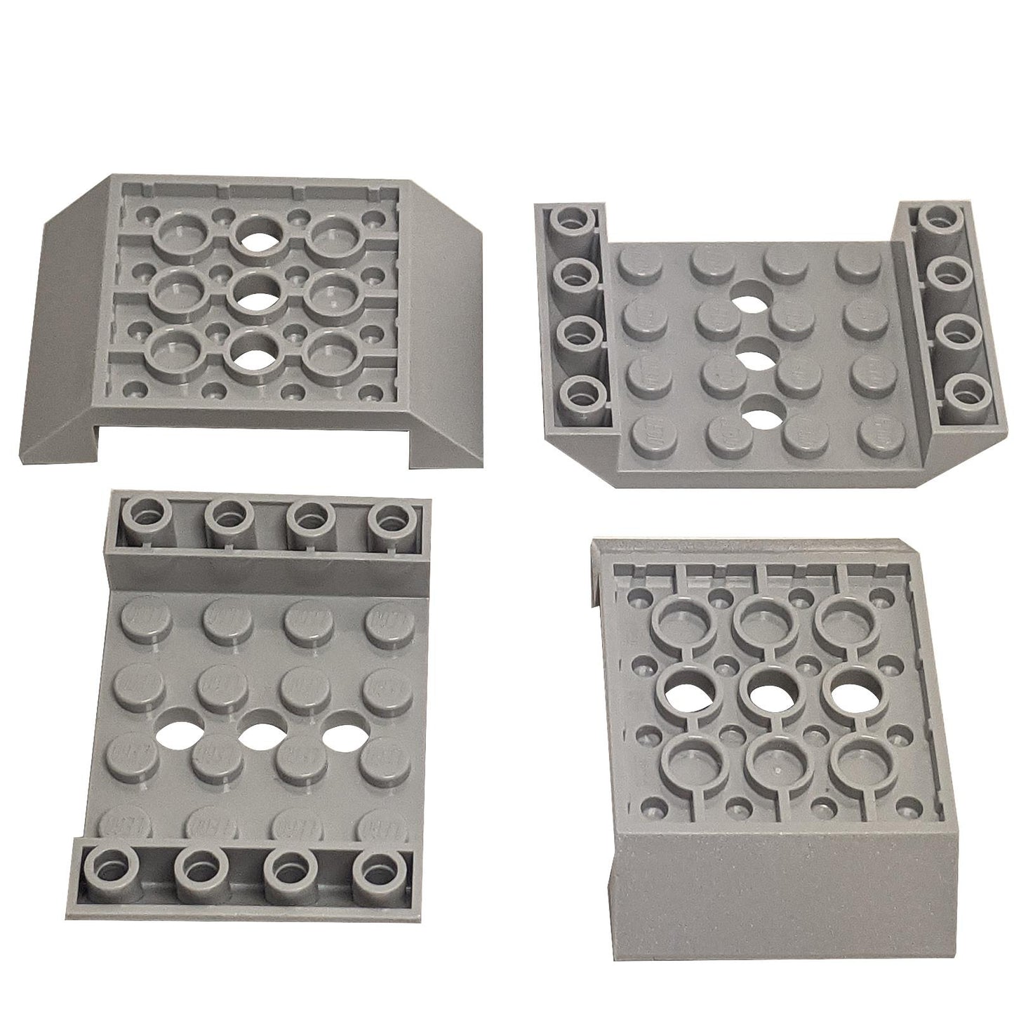 Slope, Inverted 45 6 x 4 Double with 4 x 4 Cutout and 3 Holes