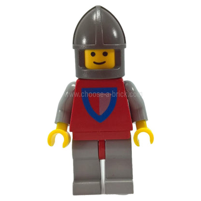 Classic - Knight, Shield Red/Gray, Light Gray Legs with Red Hips, Dark Gray Chin-Guard