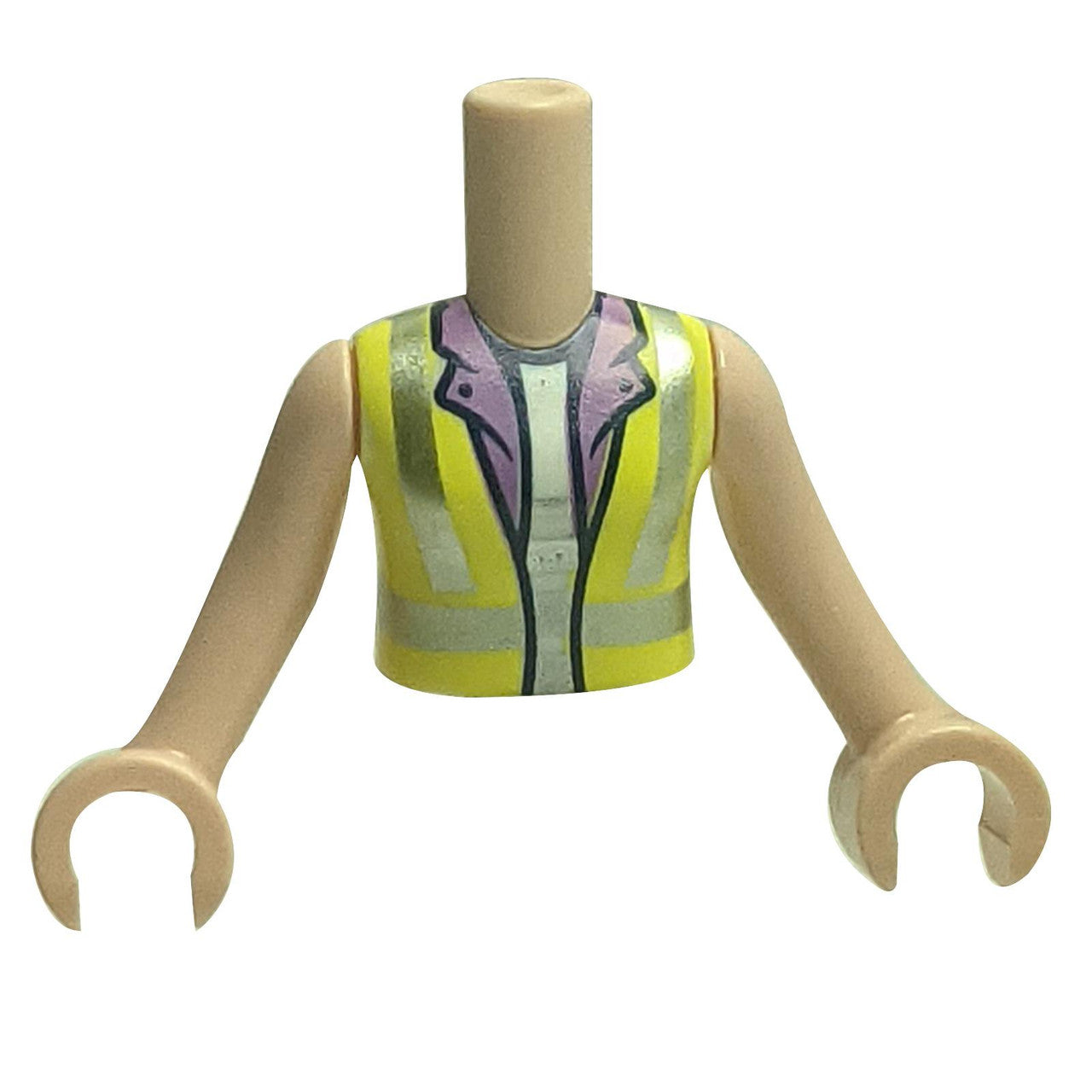 Mini Doll Torso with Neon Yellow Safety Vest & Recycling Logo