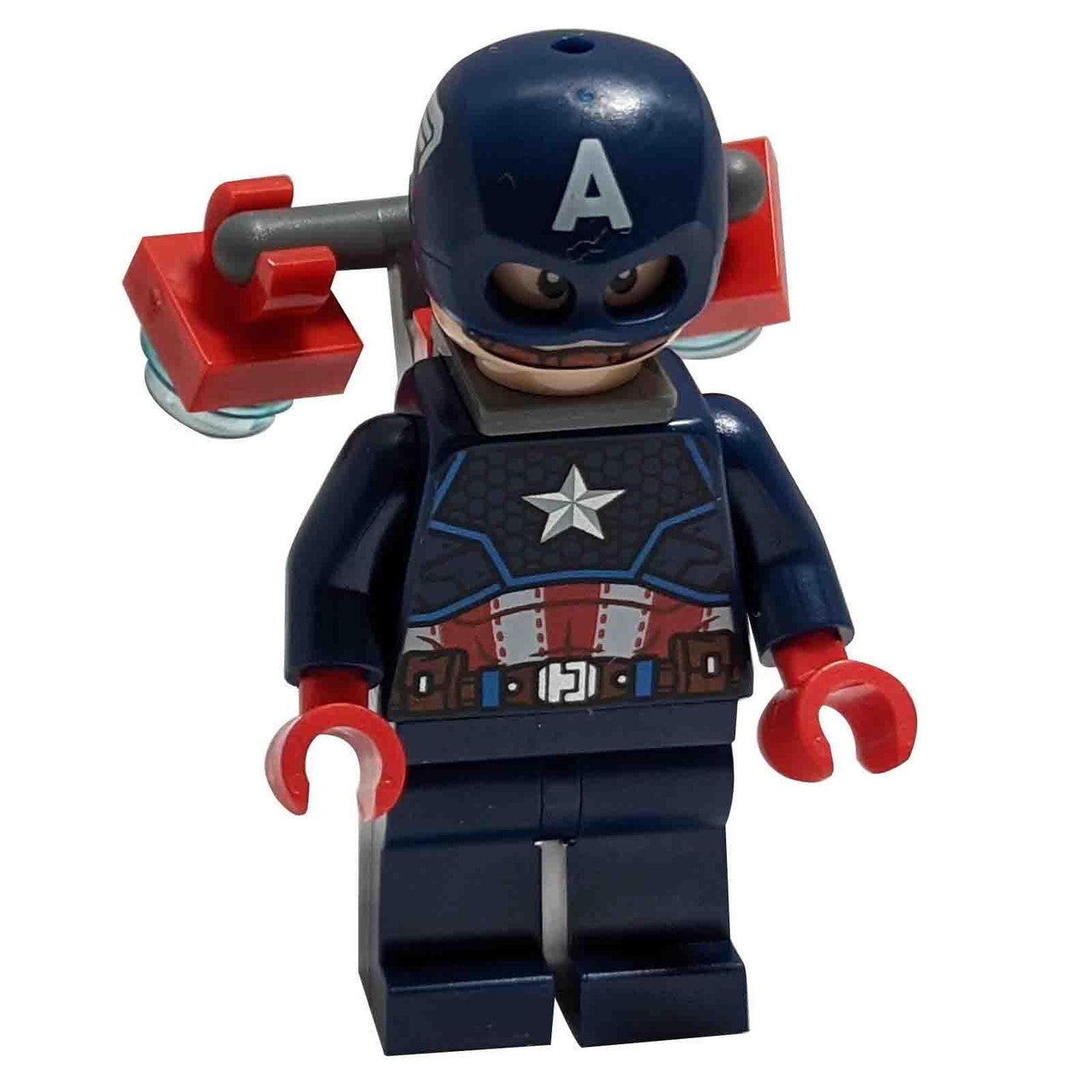 Captain America - Dark Blue Suit, Red Hands, Jet Pack with weapon