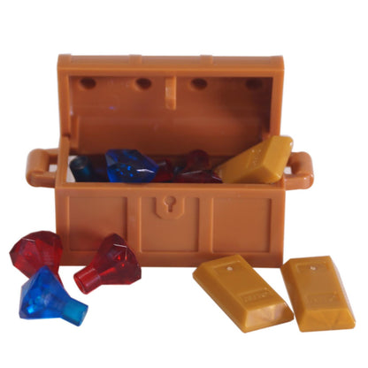 LEGO Treasure Chest with 10 jewel pieces - 3 pearl gold bars