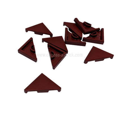 Tile, Modified 2 x 2 Triangular dark red