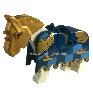 knight horse with gold armor