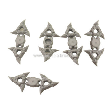 Minifigure, Weapon Throwing Star (Shuriken) with Textured Grips, 2 on Sprue