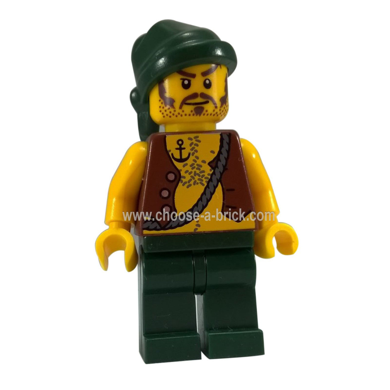 pirate-green-white-stripes-dark-green-legs-dark-green-bandana-lego-minifigure