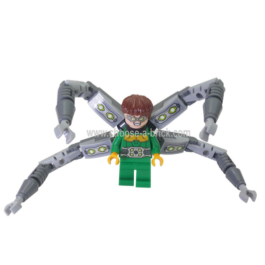 LEGO Minifigure - Dr. Octopus / Doc Ock - Green Outfit with Arms without Stickers