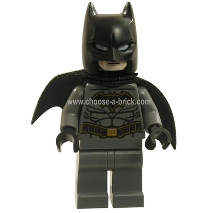 Batman - Dark Bluish Gray Suit with Gold Outline Belt and Crest, Mask and Cape Type 3 Cowl