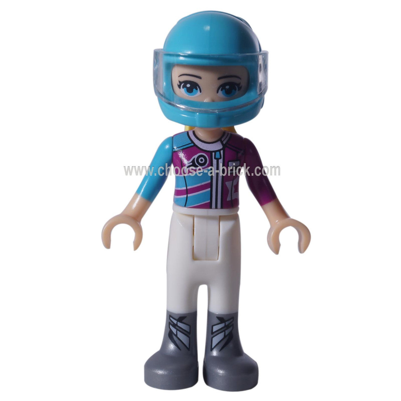 LEGO Minifigure - Friends Stephanie, racing car helmet