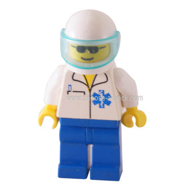 Doctor - EMT Estrella de la Vida, Piernas Azules, Casco Blanco, Visor Azul Trans-Luz 