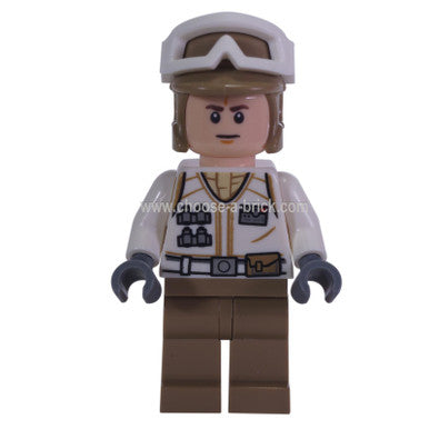 Hoth Rebel Trooper White Uniform, Dark Tan Legs (Frown)