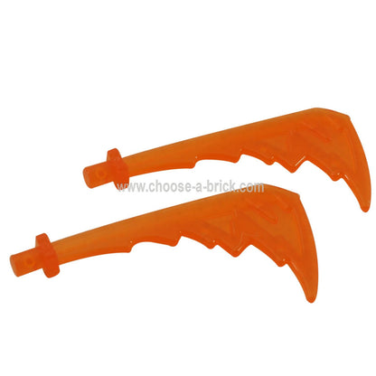 Minifigure, Weapon Katana with Trailing Energy Effect trans orange