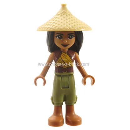 Raya - Tan Conical Hat with weapon