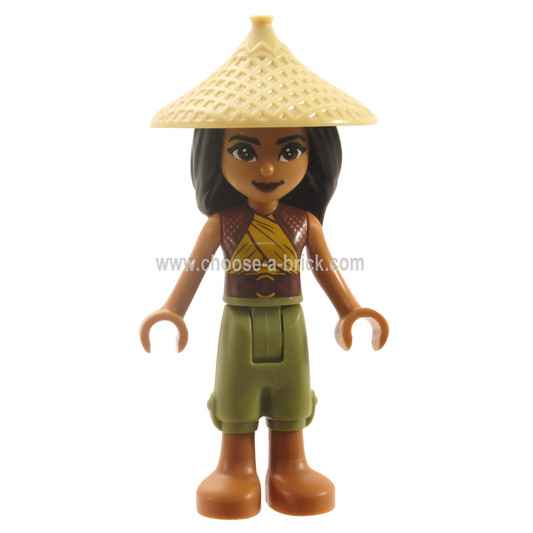 Raya - Tan Conical Hat with weapon