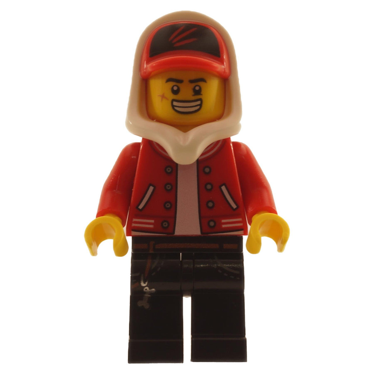  Jack Davids - Red Jacket with Cap and Hood Large Smile - Grumpy