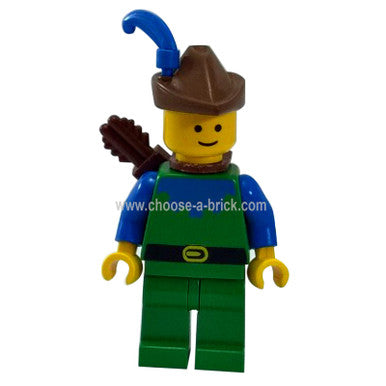 Forestman - Sombrero Azul Marrón Pluma Azul Carcaj 6066 - Lego Minifigura 