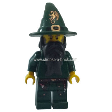 Königreiche - Dunkelgrüner Zauberer - Lego Minifigur 