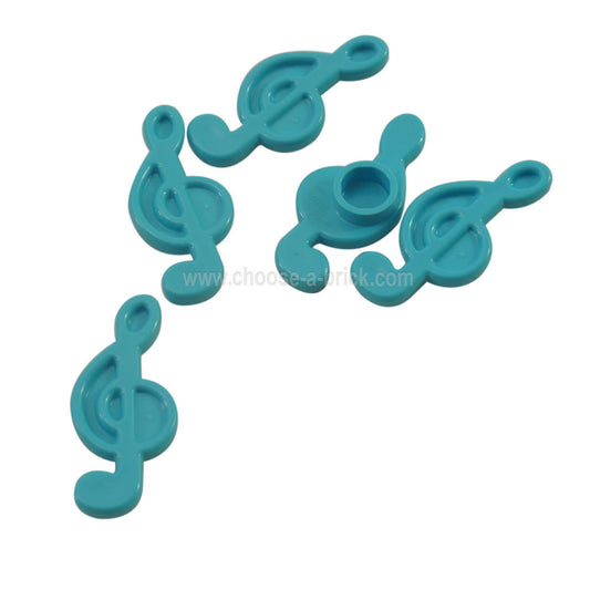 Minifigure, Utensil Trolls Treble Clef medium azure