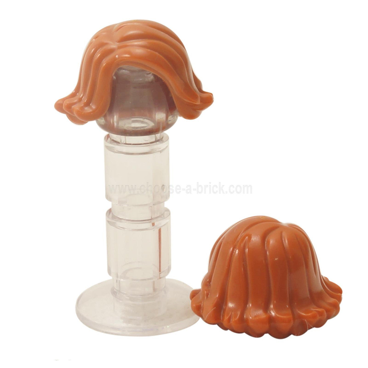 Minifigure, Hair Female Short Swept Sideways dark orange