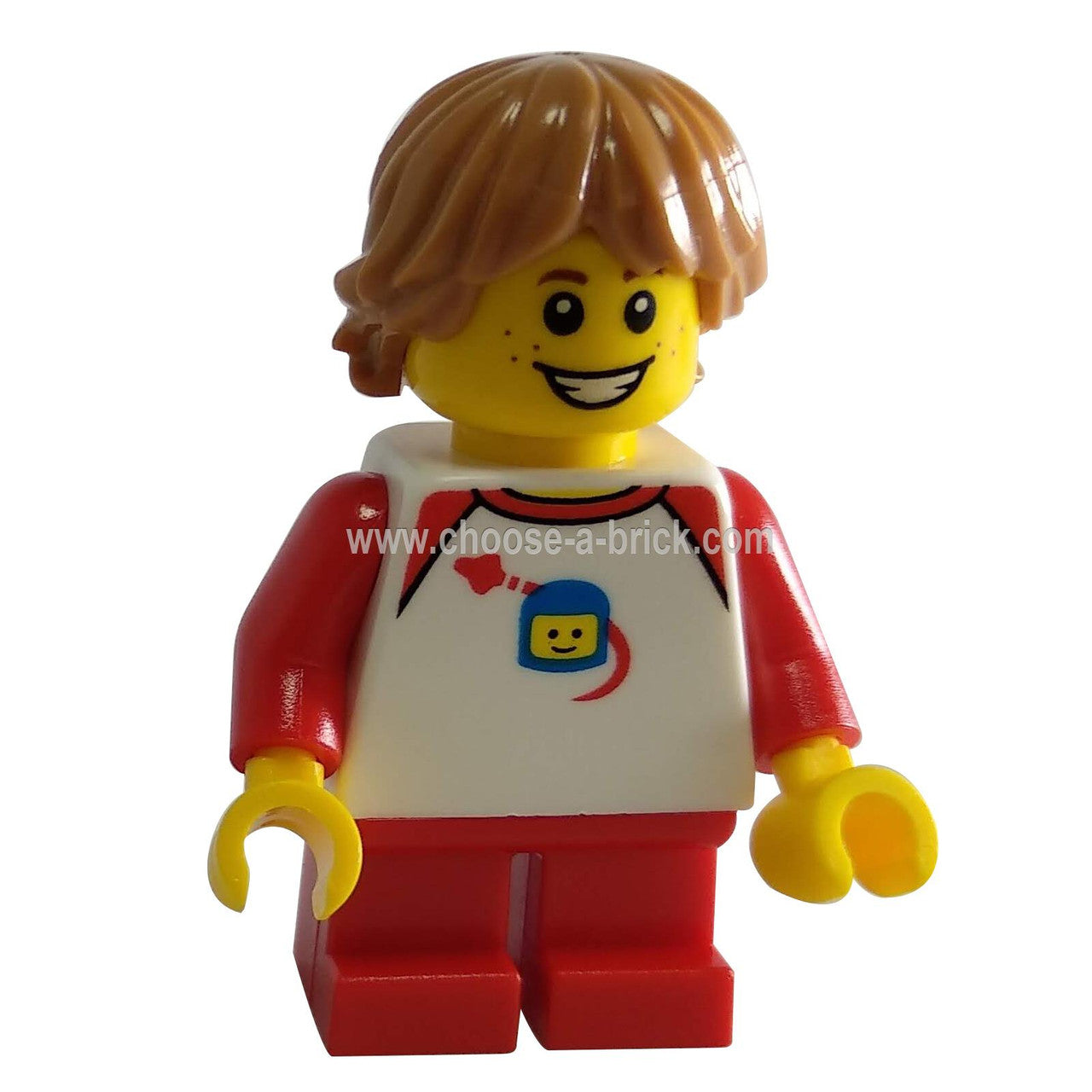 Boy with White Classic Space Shirt - LEGO Minifigure City