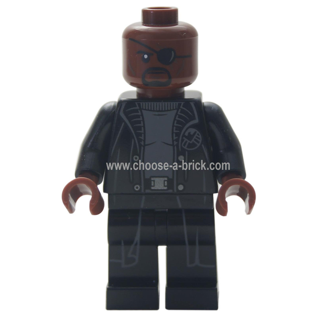 LEGO MInifigure - Nick Fury - Gray Sweater and Black Trench Coat