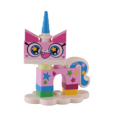 coluni1 Rainbow Unikitty, Unikitty!, Series 1 Complete Set with Stand taken out of the bag to verify content. Complete.