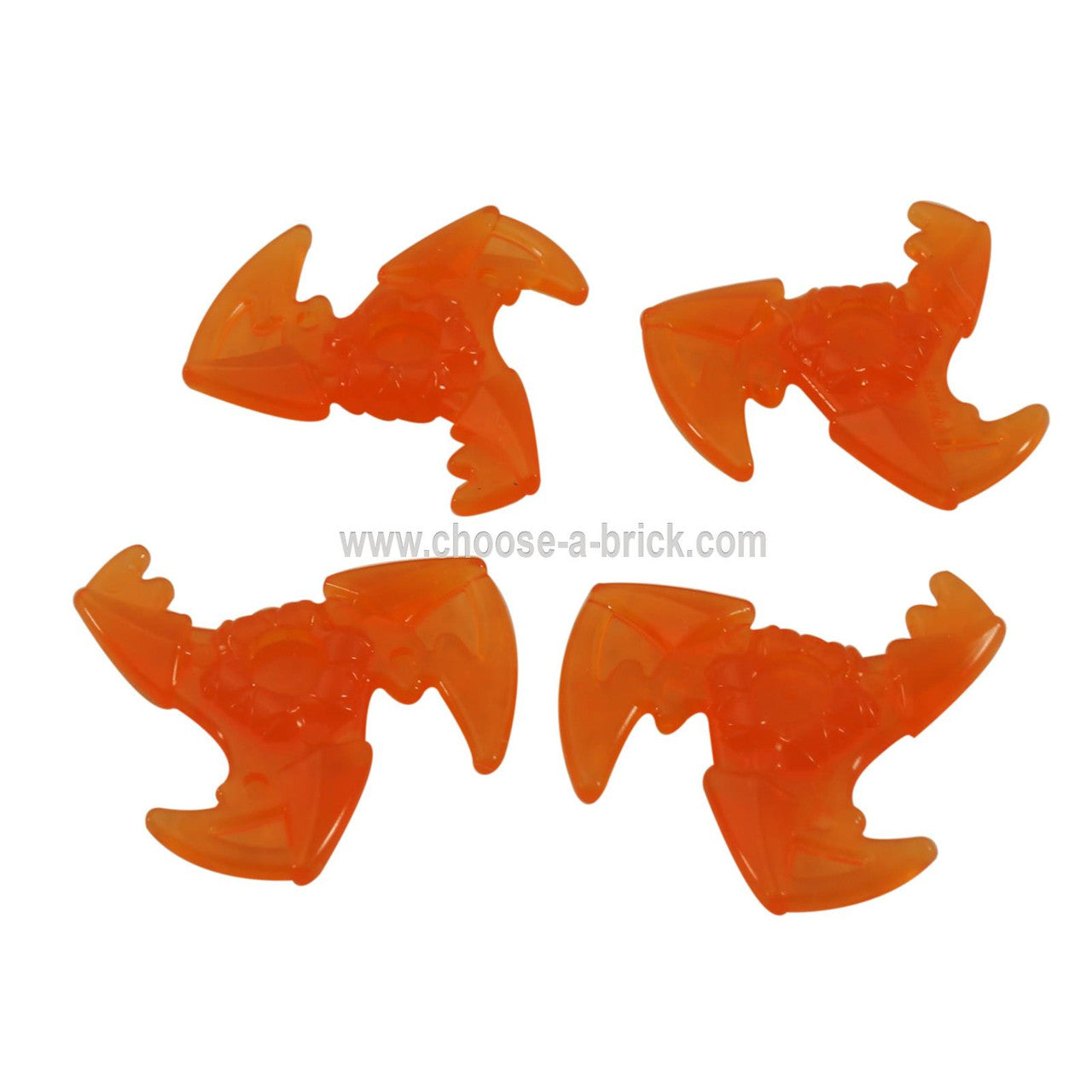 Minifigure, Weapon Shuriken with Trailing Energy Effect trans orange