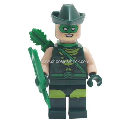 LEGO Minifigure - Green Arrow, Green Hat with Feather with bow