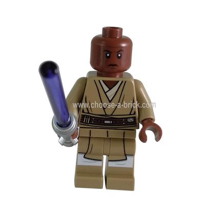 Mace Windu (Dark Tan Legs) with weapon - LEGO Minifigure Star Wars