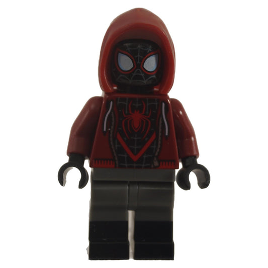 LEGO Minifigure -Spider-Man Miles Morales - Dark Red Hood